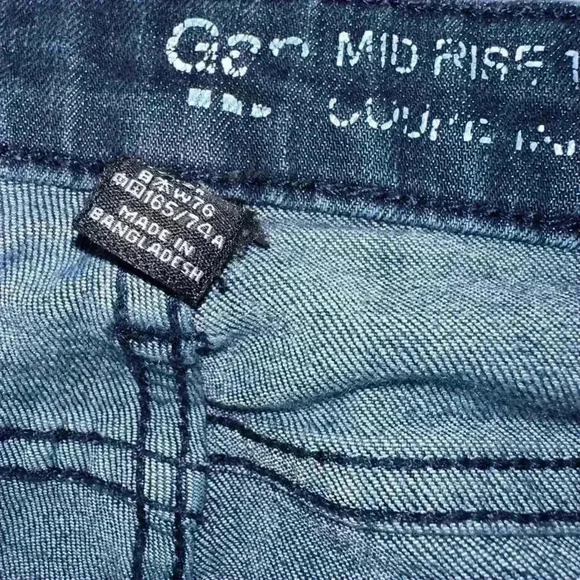 Women's Gap Blue Jeans Size 10 Curvy Stetch Bell Bottom Flared Dark Wash - Picture 11 of 11